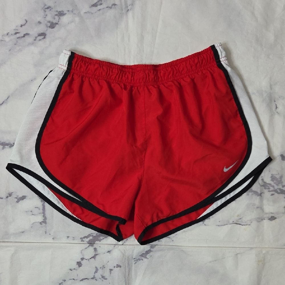 Nike Red and White Athletic Shorts